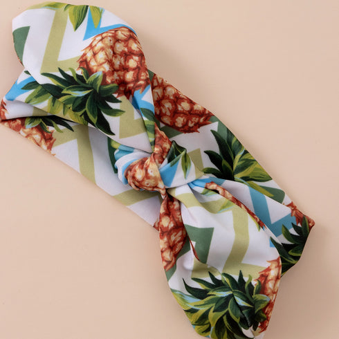 Summer Girl's Pineapple Swimsuit Set of Three